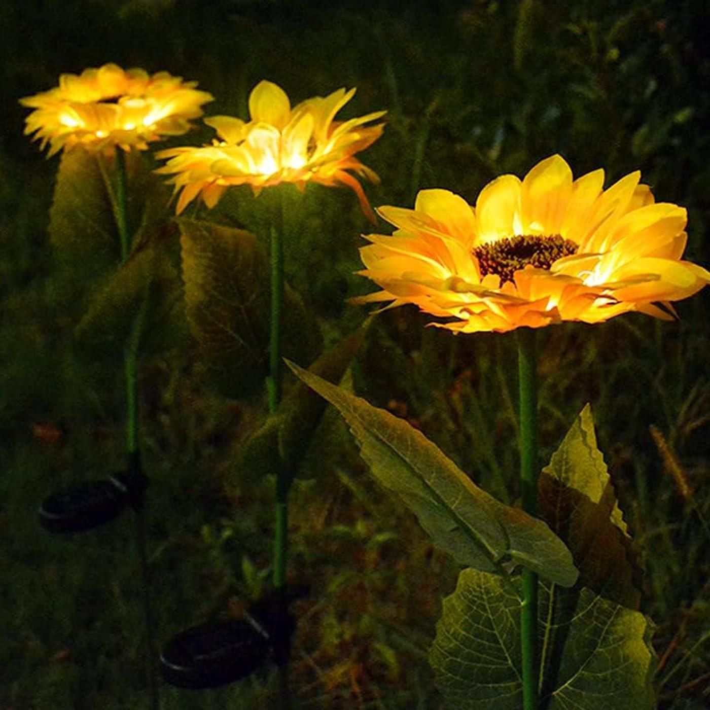 LED Solar Sunflower Light for Home Decorative Waterproof (Pack of 1)