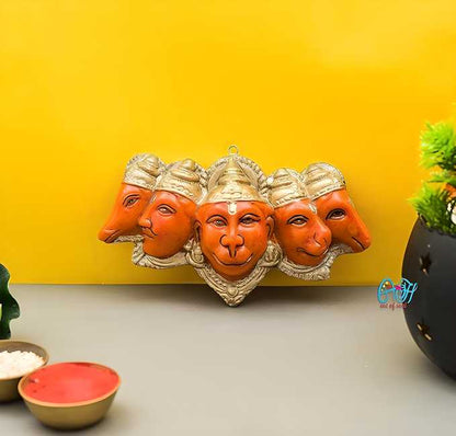 Handicraft Polyresin Panchmukhi Hanuman Murti